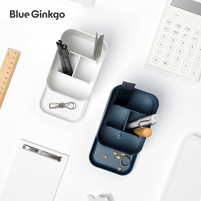 BLUE GINKGO Desk Holder – Korean-Made Office Organizer - Image 5