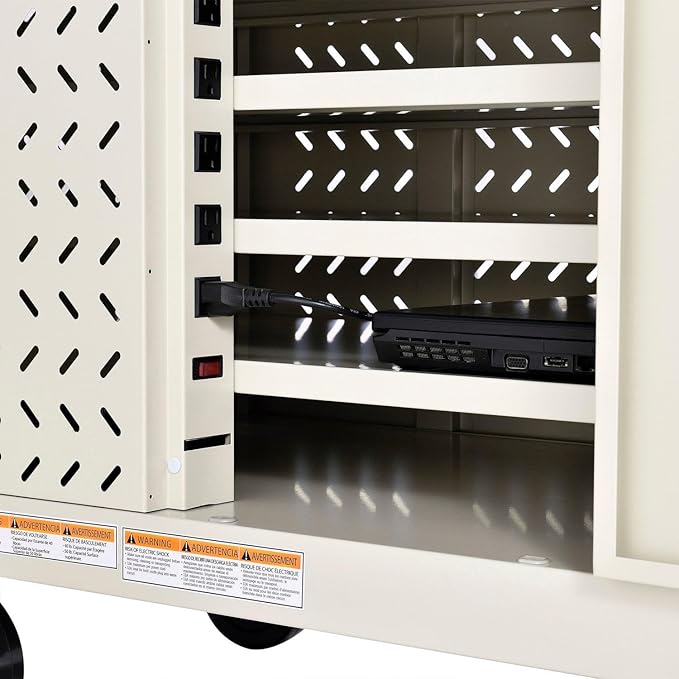 Global Industrial Mobile Storage & Charging Cart, 24 Laptop & Chromebook Device - Image 6