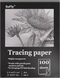 Tracing Paper 8.5x11 inch, 100 Sheets Transparent Vellum Paper by SuFlyDirect
