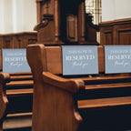 ChissNook Reserved Seating Chair Signs, This Row Is Reserved Pew Cloths Seating - Image 3
