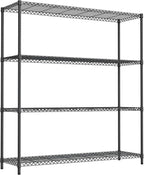 M MZG Stand Shelf Wire Rust-Proof Outdoor Storage Shelving 4-Tier Utility - Image 6
