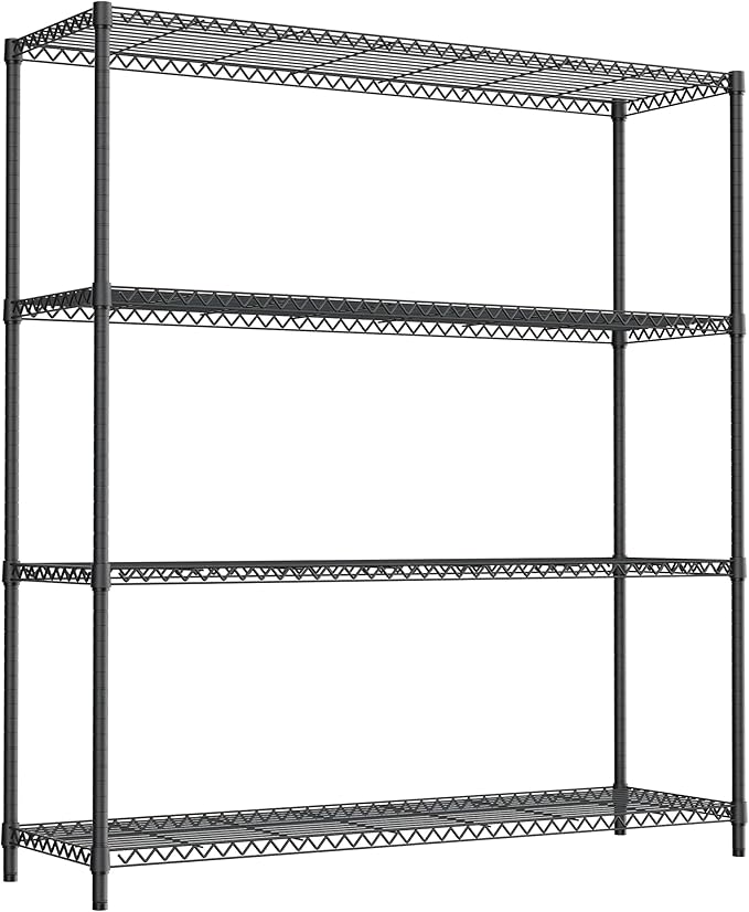M MZG Stand Shelf Wire Rust-Proof Outdoor Storage Shelving 4-Tier Utility - Image 6