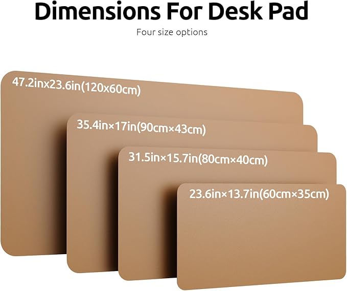 YSAGi Leather Desk Protector, Office Mat, Large Mouse Pad, Non-Slip PU Leather - Image 8