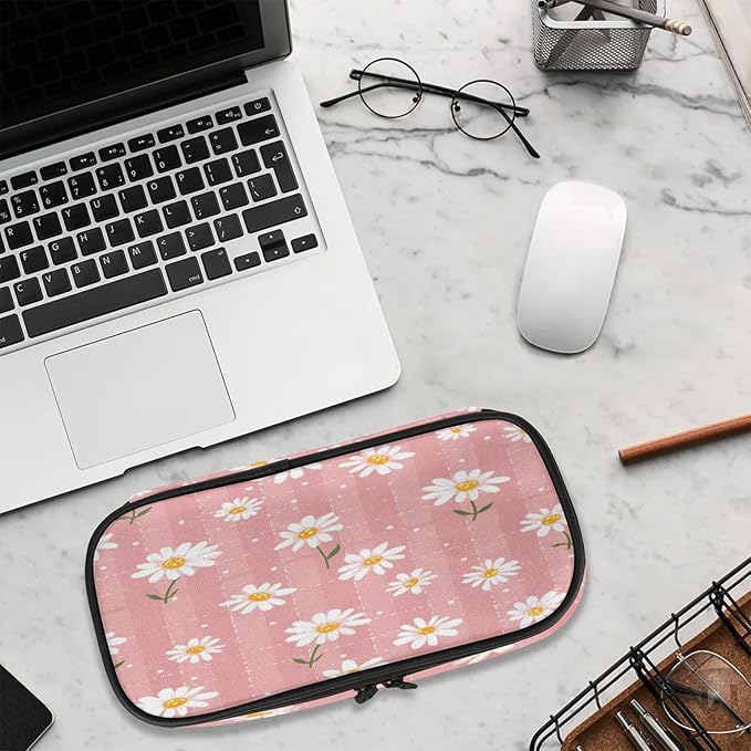 Pardick Flower Daisy Pencil Case，Big Capacity Pencil Pouch Coin Pouch - Image 9