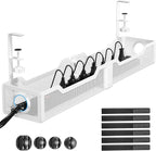 Extra Large Under Desk Cable Management, Cinati 25" Wire Organizers No Drill by Cinati