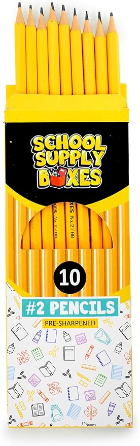 School Supply Boxes | 10 ct. Wooden Pencil Pack | 12 Packs | Pre-Sharpened No. - Image 4
