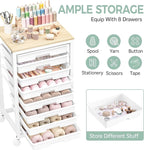 SYKIARIOL Rolling Cart with Drawers, 8 Drawer Rolling Cart, Rolling Drawer Cart - Image 3