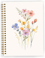 JWVK Vintage Wild Flower Botanical Plant Notebook 04, Rustic Spring Floral by JWVK