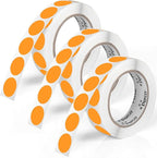 Perco Fluorescent Orange 1-Inch Round Circle Dot Sticker Labels by Perco