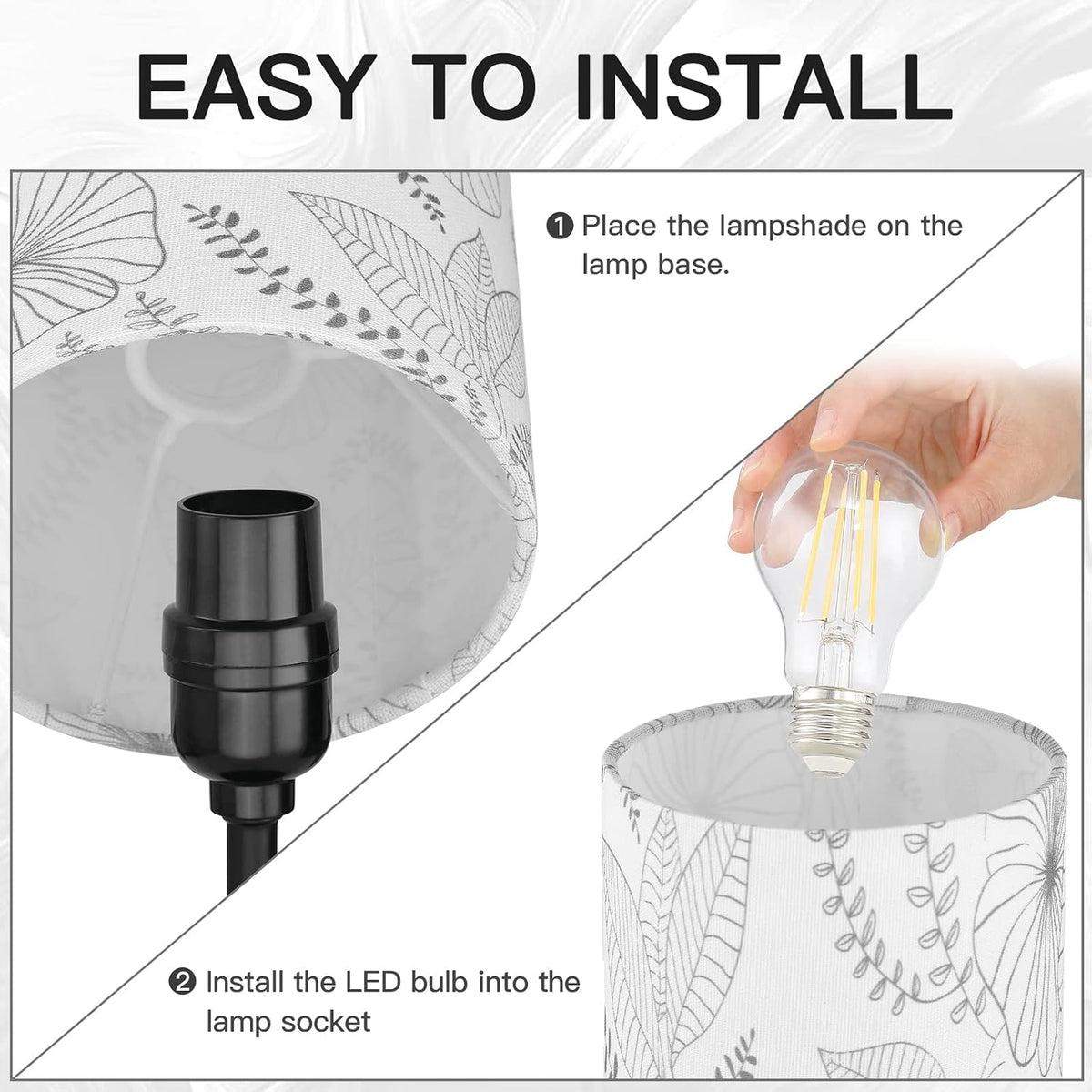 CINSARY Touch Control Bedside Lamp with 2 USB Ports, 3-Way Dimmable Table lam...