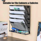 Vankcp 1 Pcs 6-Tier Magnetic File Holder, No Drilling Magnetic File Organizer - Image 5