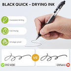 ParKoo Black Gel Pens, 100 Pack Quick Dry Retractable Medium Point 0.7mm - Image 5
