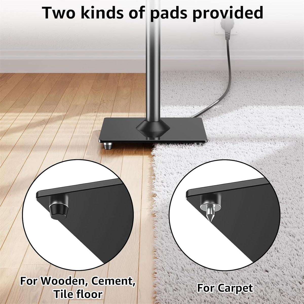 MOUNTUP Universal Speaker Stands Pair for Surround Sound Home Theater, 31&quo...