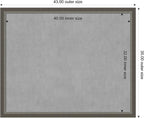 Amanti Art Silver Framed Magnetic Board 35x43 X-Large Vision Board - Image 3