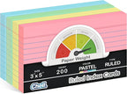 Chell Extra Heavyweight Index Cards 3x5 Inch, No Bleed-Through, Ruled Front and by chell
