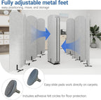 Natwind 5 Panel 122.8 x 71 in Office Room Privacy Protect Space Divider - Image 5
