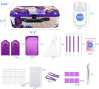 lirunqiu 120 slot diamond painting storage box showing dimensions