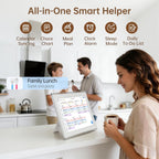15.6" Digital Calendar Wall Touch Screen, Chore Chart, Photo Frame, Refills | Real-time Google, Outlook and iCloud sync keeps every family member organized, with meal planning and no subscription fees.