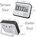 Digital Kitchen Timer Magnetic Loud Alarm, Large LCD Screen Silent/Beeping - Image 5
