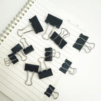 76 Pcs Black Binder Clips Paper Clamps Set Assorted Sizes Large Medium Small - Image 6