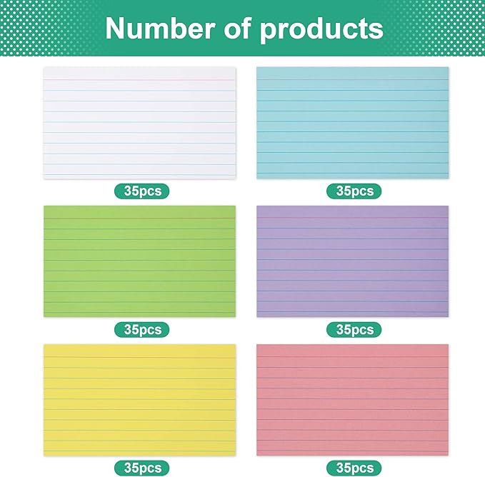 Index Cards 3x5, Ruled Flash Cards - Image 5