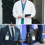 10 Pcs Clear Plastic Heavy Duty Vertical Name Badge ID Card Holders - Image 7