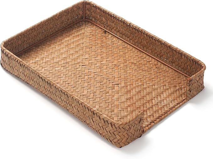 Seagrass Letter Tray for A4 File Woven Desk Tray Organizer for Paper Folder - Image 2
