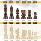 Magnetic Wooden Chess Set for Adults Kids 17'' Chess Board - Image 3