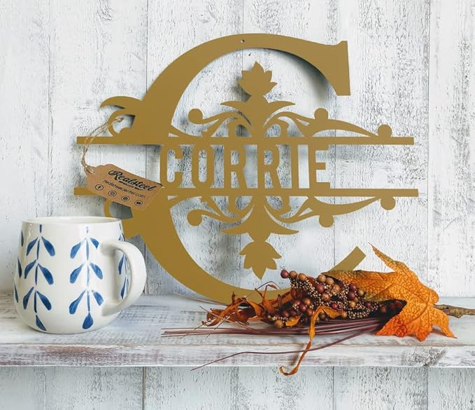 RealSteel Metal Split Letter Monogram – Personalized Last Name Sign by RealSteel