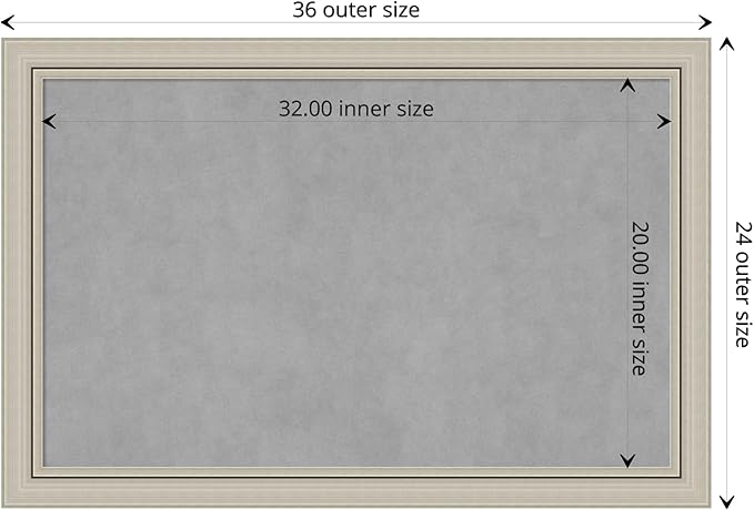Amanti Art Silver Framed Magnetic Board 24x36 Large Vision Board - Image 4