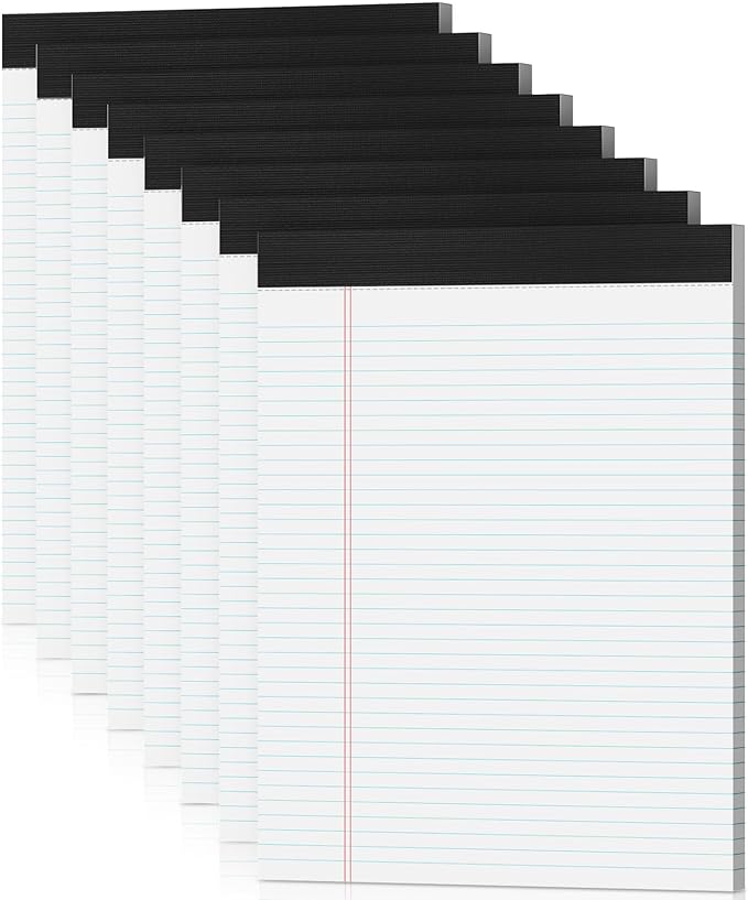 Note Pads 8.5 x 11 Legal Pads 8 Pack Writing Pads Notepads Narrow Ruled Pads of by notepads