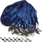 Beebel Lanyards 100 Pack Nylon Flat Badge Lanyard by Beebel