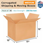 Medium Shipping & Moving Boxes 17x12x12 inches - Image 2
