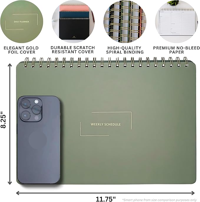 Merely Home Undated Weekly Schedule | Business Planner | 8.25” x 11.75” ADHD - Image 5