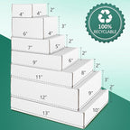 Eupako 11x8x2" White Shipping Boxes Corrugated Box Mailers 20 Pack Cardboard - Image 4