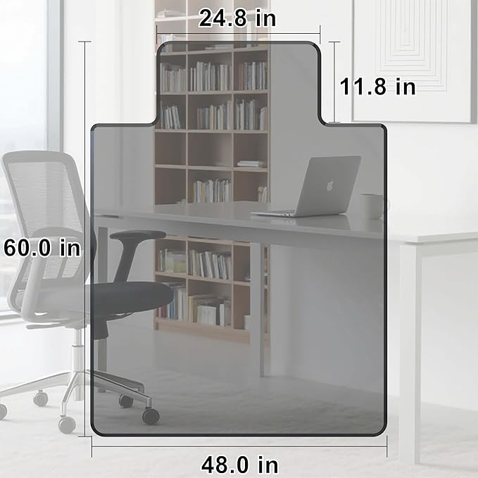 MESAILUP Beveled Edge Irregular Office Chair Mat - Image 2
