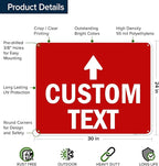 Custom Arrow, Custom Directional Sign, Up Arrow, 24x30 Inches, 55 mil thick - Image 6