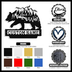 Custom Bear Metal Sign, Custom Bear Metal Wall Art Decor, Personalized Last - Image 4