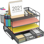 Marbrasse Desk Organizer and Accessories4-Tier Paper File Letter Tray by Marbrasse