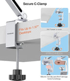 YICOSUN Tablet Arm Mount with Super Grip, Adjustable Foldable Holder & Heavy - Image 3