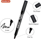 Shuttle Art Dry Erase Markers, 15 Pack Black Magnetic Whiteboard Markers - Image 3