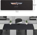 CENNBIE Leather Desk Mat Protector, XXL 74.8" x 23.6" Extra Large Leather - Image 2