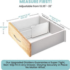 RAPTUROUS Adjustable Drawer Dividers, Expandable 13.35-22", Non-Slip - Image 2