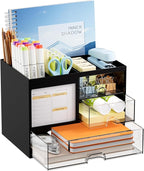 Marbrasse Desk Organizer with 3 Drawer, Desk Organizers and Accessories with 4 by Marbrasse