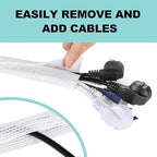 AGPTEK Cable Sleeve Cover, Home Office Wire Management Computer TV Wire Loom - Image 4