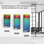 samstar 2 Pack 16 Tier Wall File Organizer Hanging Wall File Holder Wall Mount - Image 4
