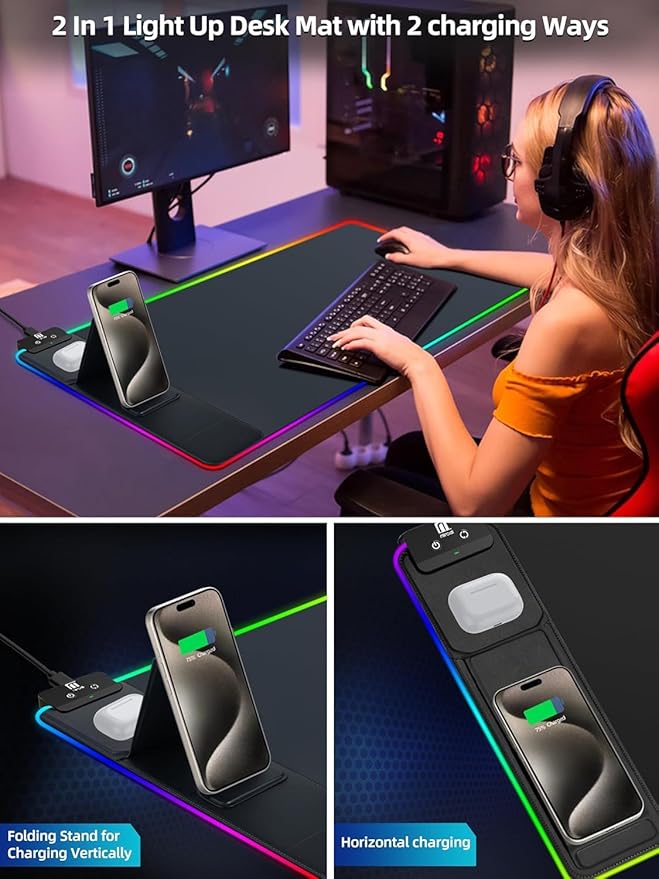 XXL Mouse Pad with Phone Holder - Image 7