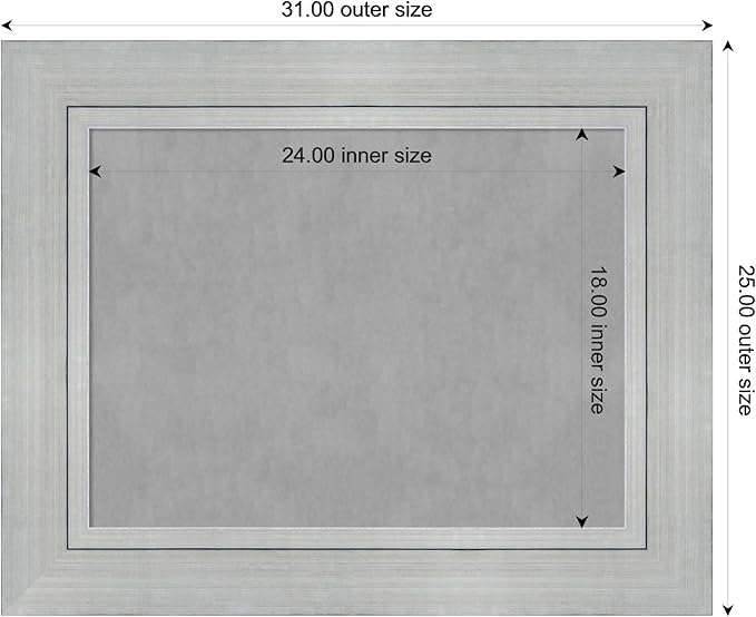 Amanti Art Silver Framed Magnetic Board 25x31 Medium Vision Board - Image 4