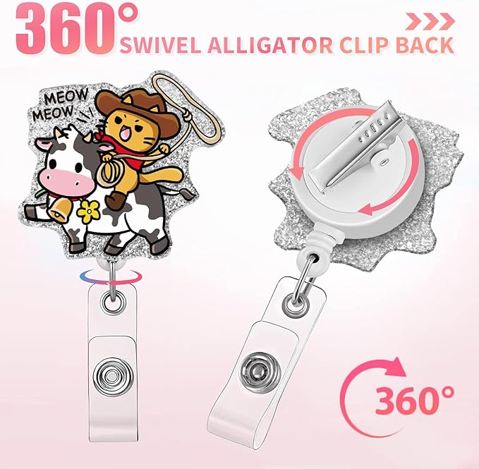 Aoryalps Meow Meow Retractable Badge Reel Holder Retractable - Image 4