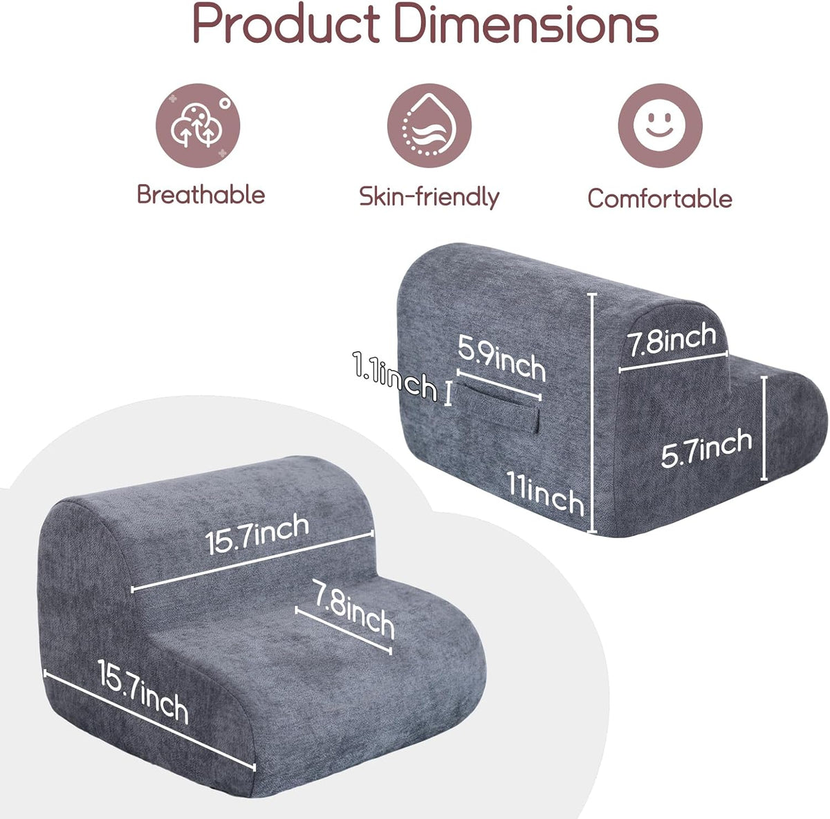 Foot Rest for Under Desk at Work,Ergonomic 2-Height Sponge Foot Stool for Off...